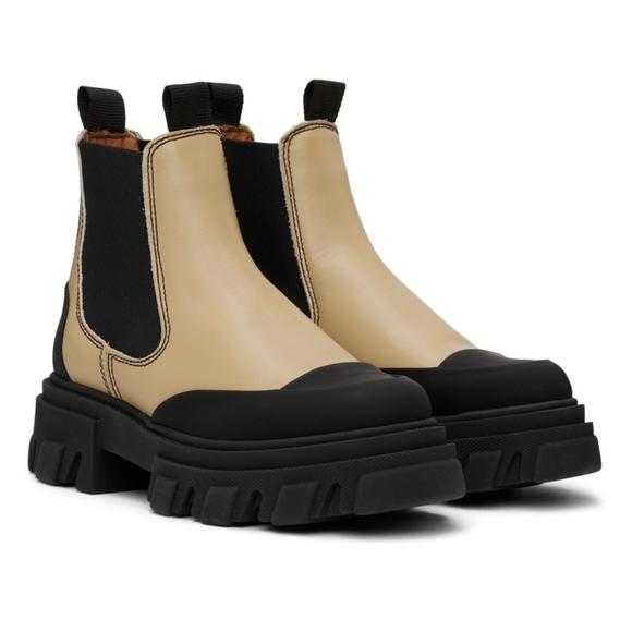 NEW GANNI CLEATED LOW CHELSEA BOOTS SIZE 37 - Picture 3 of 10